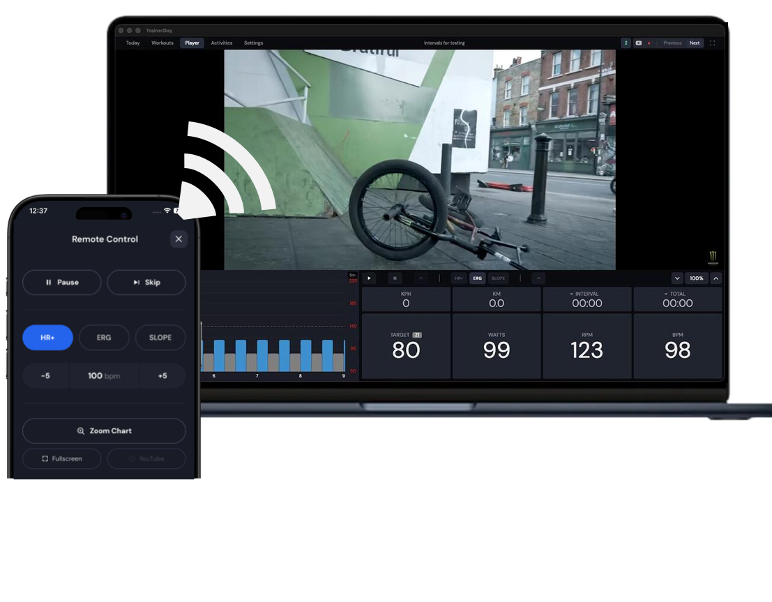 Mobile app as remote control